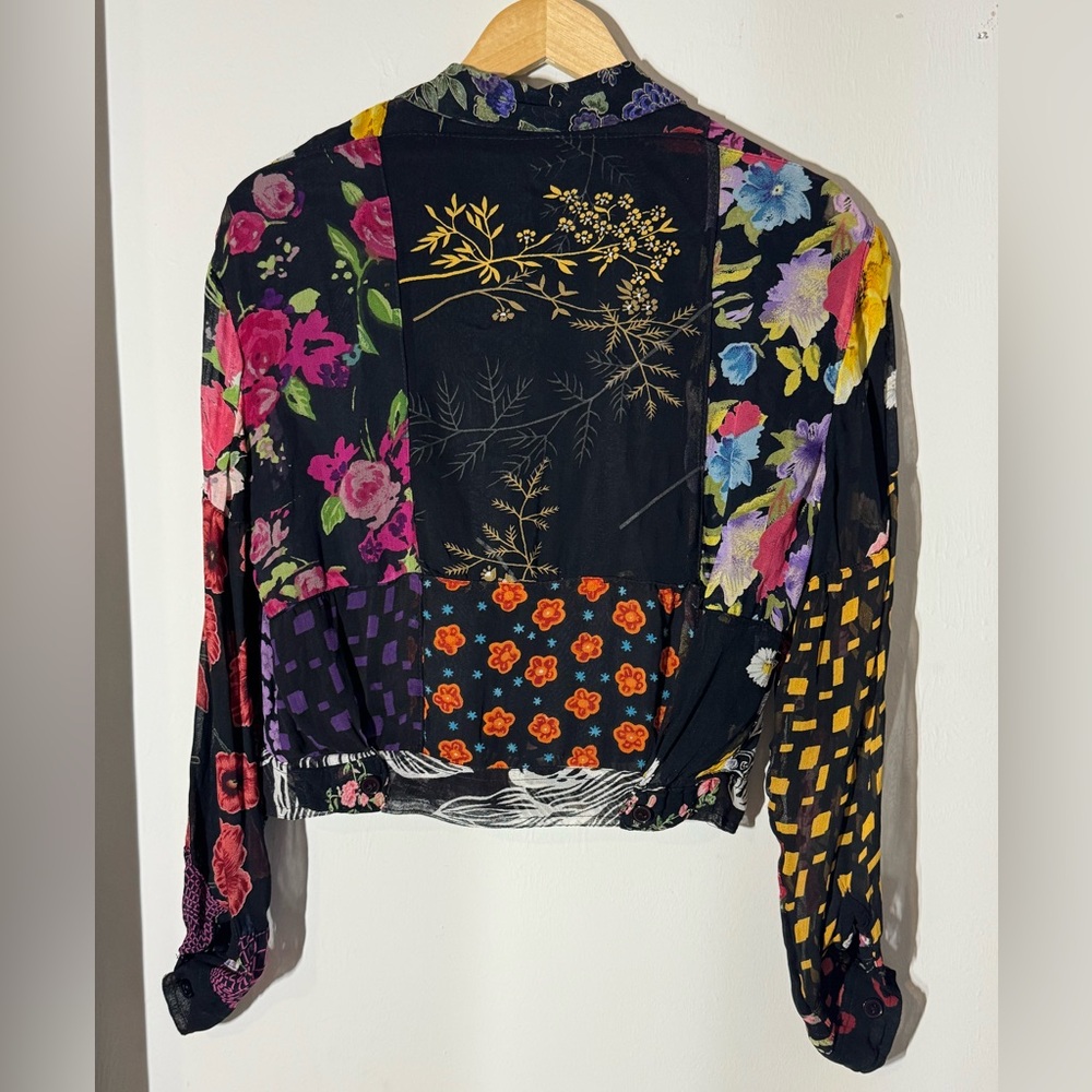 ✨ Sacred Threads Patchwork Cropped Jacket | S/M - image 4